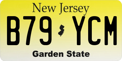 NJ license plate B79YCM