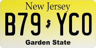 NJ license plate B79YCO