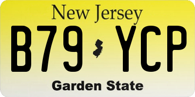 NJ license plate B79YCP