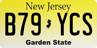 NJ license plate B79YCS