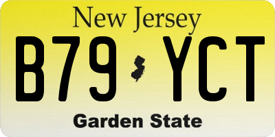 NJ license plate B79YCT