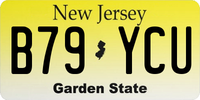 NJ license plate B79YCU