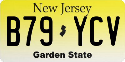 NJ license plate B79YCV