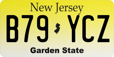 NJ license plate B79YCZ