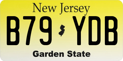 NJ license plate B79YDB