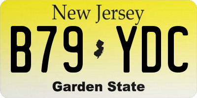 NJ license plate B79YDC
