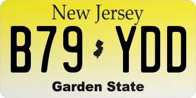 NJ license plate B79YDD