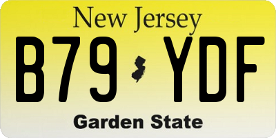 NJ license plate B79YDF