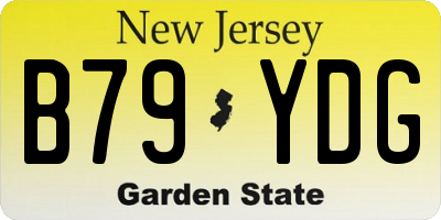 NJ license plate B79YDG