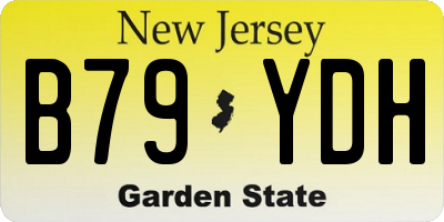 NJ license plate B79YDH