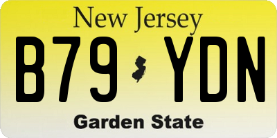 NJ license plate B79YDN