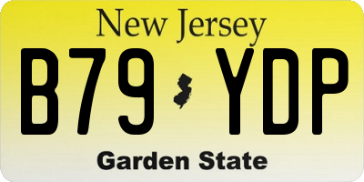 NJ license plate B79YDP