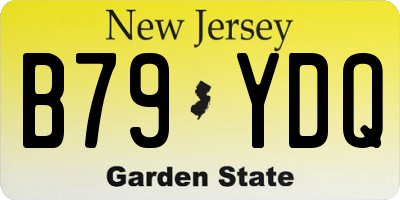 NJ license plate B79YDQ