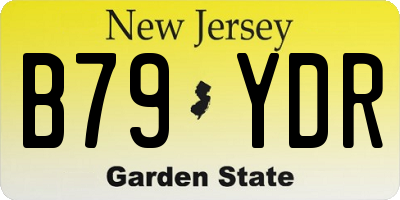 NJ license plate B79YDR