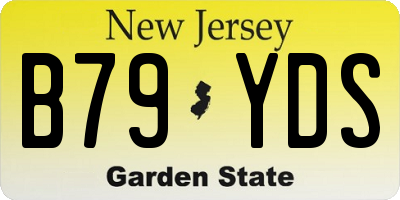 NJ license plate B79YDS