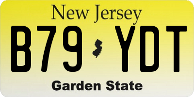 NJ license plate B79YDT