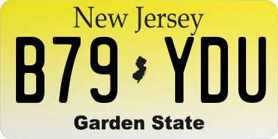 NJ license plate B79YDU