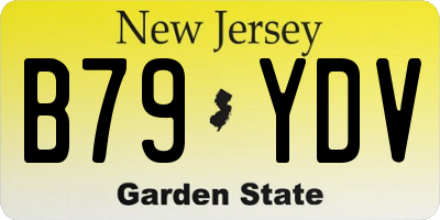 NJ license plate B79YDV