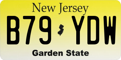 NJ license plate B79YDW
