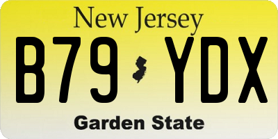 NJ license plate B79YDX