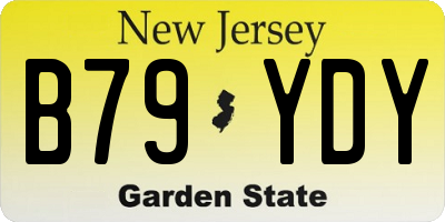 NJ license plate B79YDY