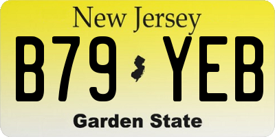 NJ license plate B79YEB