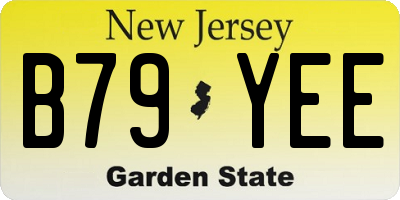 NJ license plate B79YEE