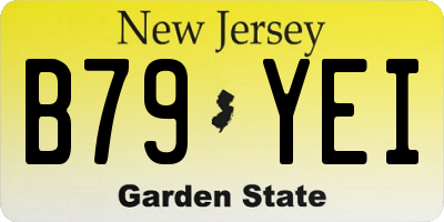 NJ license plate B79YEI