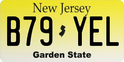 NJ license plate B79YEL