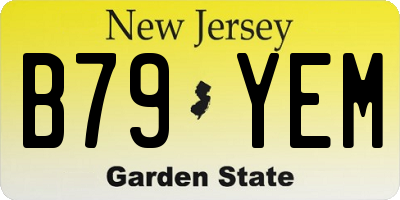 NJ license plate B79YEM