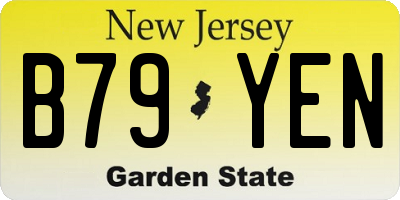 NJ license plate B79YEN