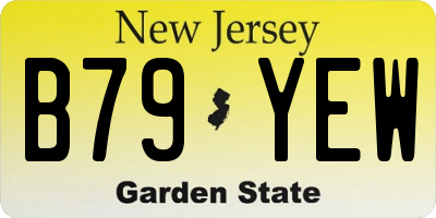 NJ license plate B79YEW