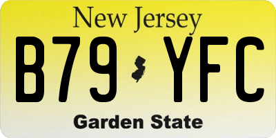 NJ license plate B79YFC