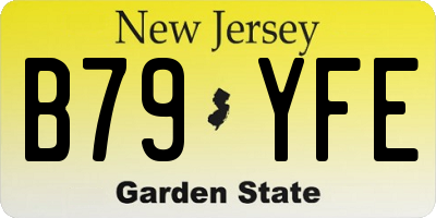 NJ license plate B79YFE
