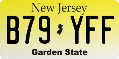 NJ license plate B79YFF