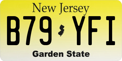 NJ license plate B79YFI