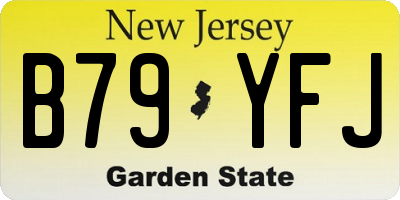 NJ license plate B79YFJ