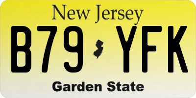 NJ license plate B79YFK