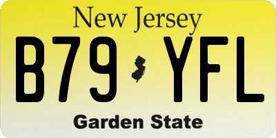 NJ license plate B79YFL