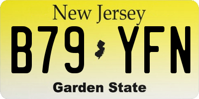 NJ license plate B79YFN