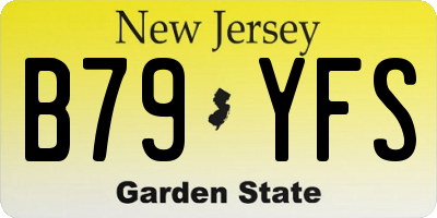 NJ license plate B79YFS