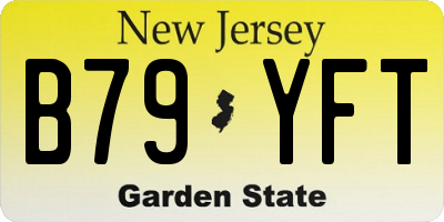 NJ license plate B79YFT