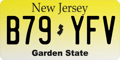 NJ license plate B79YFV