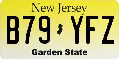 NJ license plate B79YFZ
