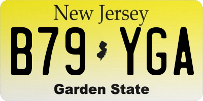 NJ license plate B79YGA