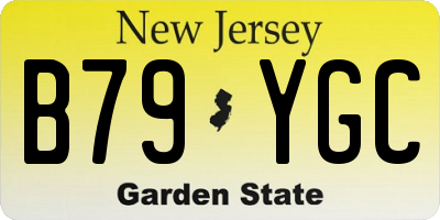 NJ license plate B79YGC