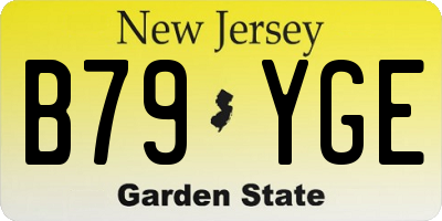 NJ license plate B79YGE