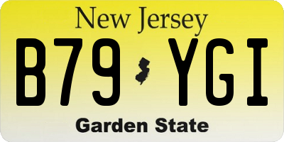 NJ license plate B79YGI