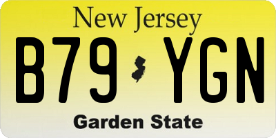 NJ license plate B79YGN