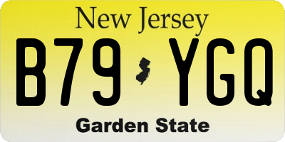 NJ license plate B79YGQ